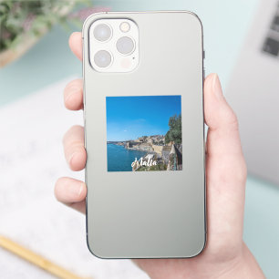 Panoramic view of city wall and harbor in Valletta