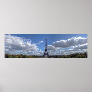 Panoramic view of Eiffel tower - Paris Poster