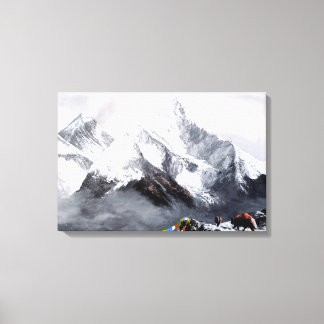 Panoramic View Of Everest Mountain Canvas Print