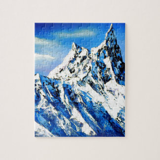 Panoramic View Of Everest Mountain Peak Jigsaw Puzzle