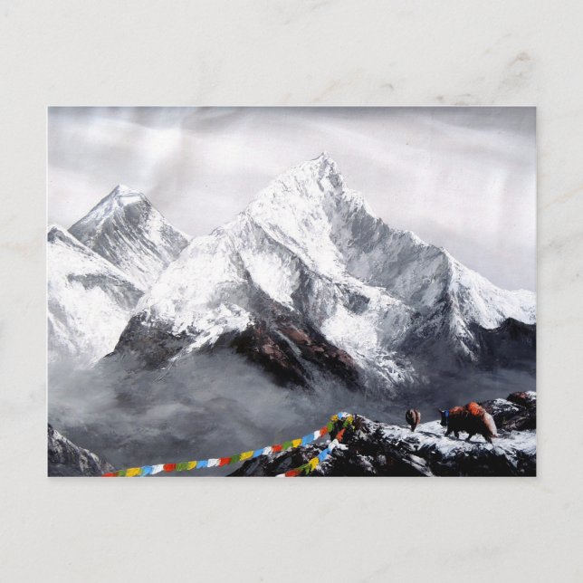 Panoramic View Of Everest Mountain Postcard (Front)