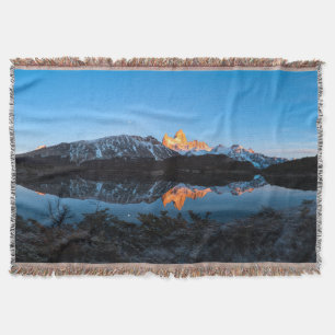 Panoramic View Of Lake Capri, Patagonia Throw Blanket