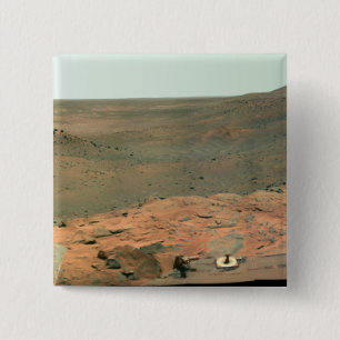 Panoramic view of Mars 15 Cm Square Badge