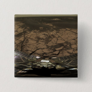 Panoramic view of Mars 3 15 Cm Square Badge