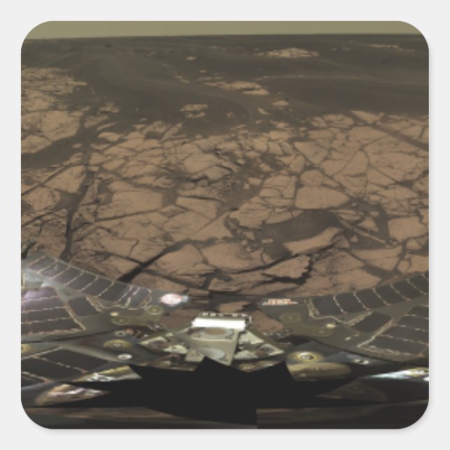 Panoramic view of Mars 3 Square Sticker (Front)