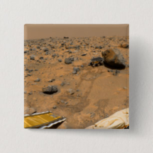 Panoramic view of Mars 5 15 Cm Square Badge