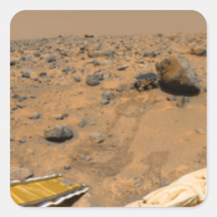 Panoramic view of Mars 5 Square Sticker