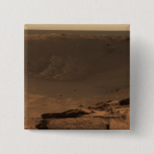 Panoramic view of Mars 9 15 Cm Square Badge