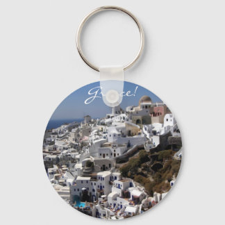 Panoramic view of Oia, Greece Key Ring