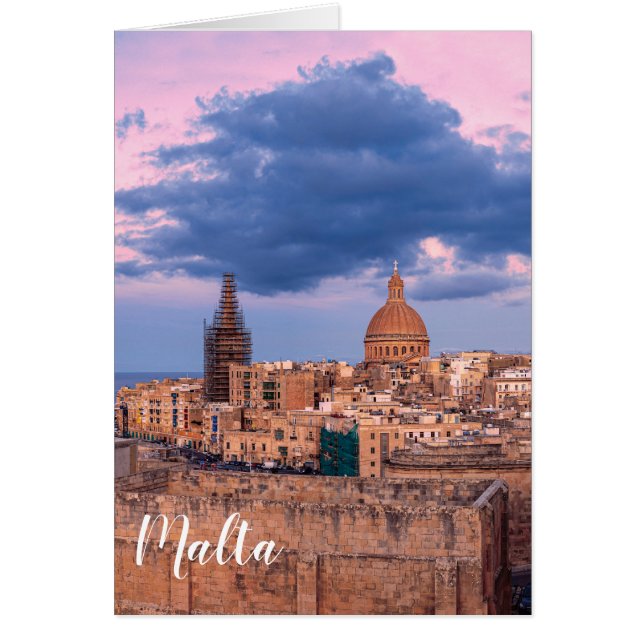 Panoramic view of sunset over Valletta (Front)