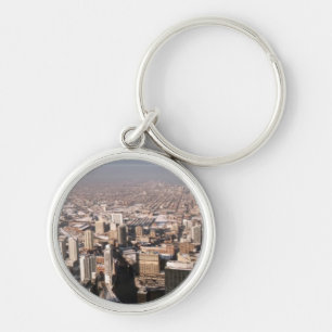 Panoramic view of the city key ring