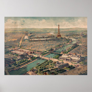 Panoramic view of the Universal Exposition in Pari Poster
