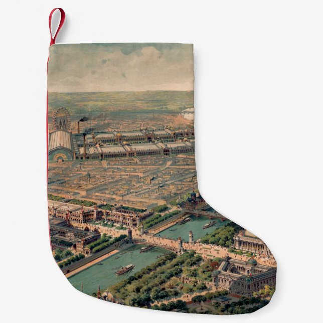 Panoramic view of the Universal Exposition in Pari Small Christmas Stocking (Front)