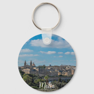 Panoramic view of Valletta old town in Malta Key Ring