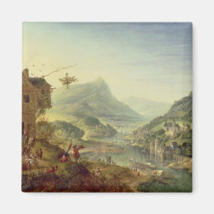 Panoramic view on the Rhine (pair with 59649) Magnet