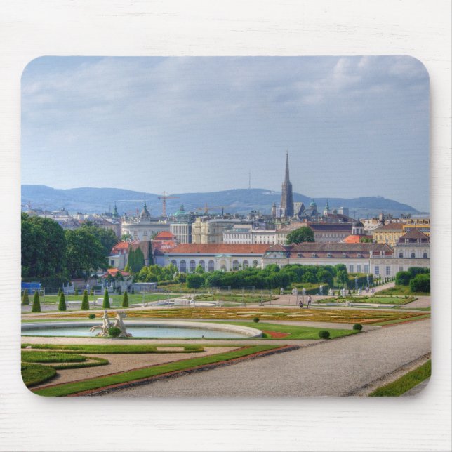 Panoramic View Over Vienna Austria From Belvedere Mouse Pad (Front)