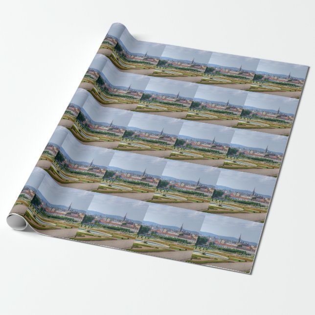 Panoramic View Over Vienna Austria From Belvedere Wrapping Paper (Unrolled)
