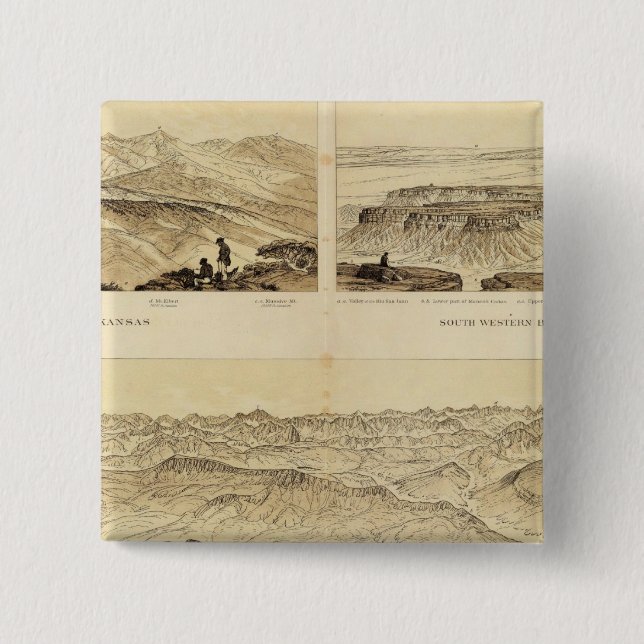 Panoramic Views 15 Cm Square Badge (Front)