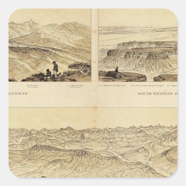 Panoramic Views Square Sticker (Front)