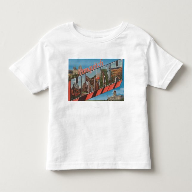 Panquitch, Utah - Large Letter Scenes Toddler T-Shirt (Front)