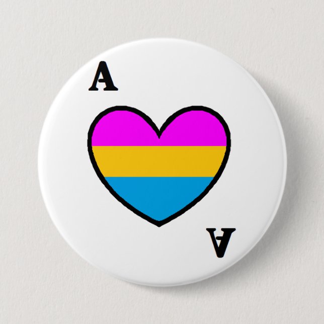 Panromantic Asexual Ace Button (Front)