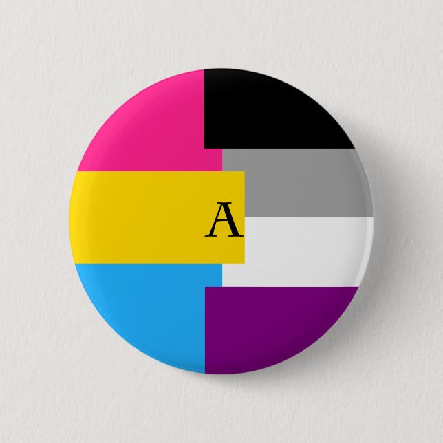 Panromantic Asexual Pan Ace Pin (Front)