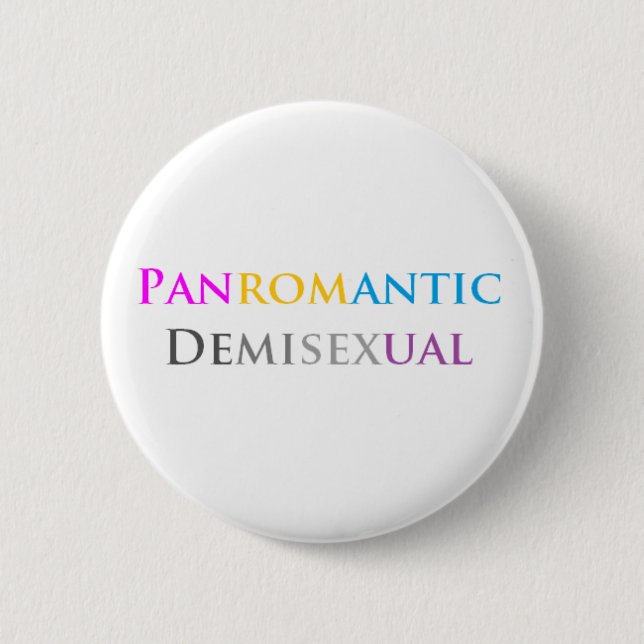 Panromantic Demisexual 6 Cm Round Badge (Front)