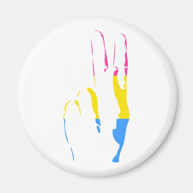 pans pride peace sign magnet (Front)