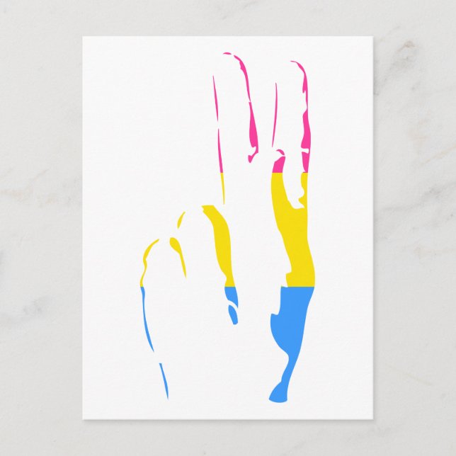pans pride peace sign postcard (Front)