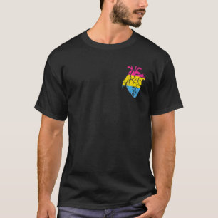 Pansexual Anatomical Heart Nurse Pan Pride Flag LG T-Shirt