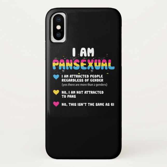 Pansexual Definition - Funny Gay Pride LGBT Case-Mate iPhone Case (Back)
