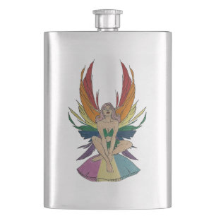 Pansexual Faerie Hip Flask