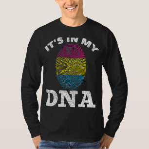 Pansexual Fingerprint Its In My Dna Pan Pride Lgbt T-Shirt