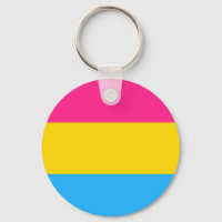 Pansexual Flag Button Keychain