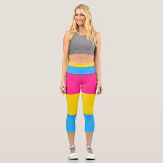 Pansexual Flag Capri Leggings