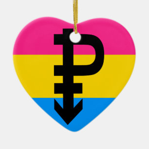 Pansexual Flag Ceramic Tree Decoration