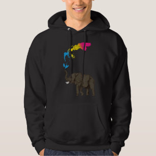 Pansexual Flag Elephant Africa Animal Pride Lgbt P Hoodie