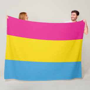 Pansexual Flag Fleece Blankets