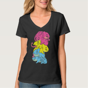 Pansexual Flag Gender Pride Lgbtq Chameleon T-Shirt
