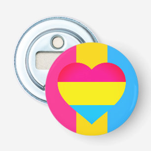 Pansexual Flag, Heart & Pride community / gender  Bottle Opener