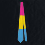 Pansexual Flag Necktie<br><div class="desc">LGBT pansexual flag necktie.</div>