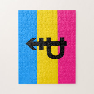 PANSEXUAL FLAG ORIGINAL -.png Jigsaw Puzzle