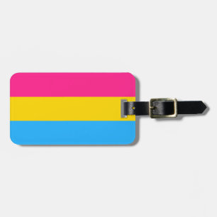 Pansexual Flag Personalised Luggage Tag