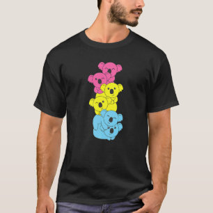 Pansexual Flag Pile Pride Lgbtq Koalas Cute Pansex T-Shirt