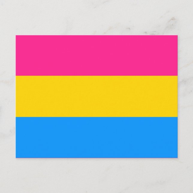 Pansexual flag postcard (Front)