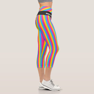 Pansexual Flag & Pride community /gender flag Capri Leggings
