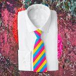 Pansexual Flag, Stripes & Pride community business Tie<br><div class="desc">Neck Tie (business): Pansexual Flag & Pride community symbol for the pansexual community to increase its visibility and recognition,  and distinguish itself from bisexuality. The colours cyan,  magenta,  and yellow stand for those who identify as men,  women and non-binary people.</div>