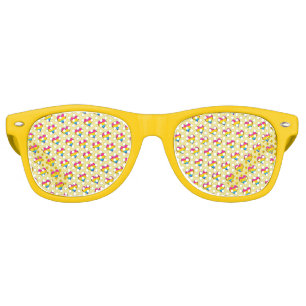 Pansexual Heart Pattern Retro Sunglasses