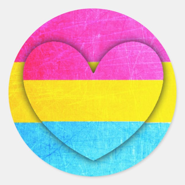 Pansexual Heart Stickers (Front)