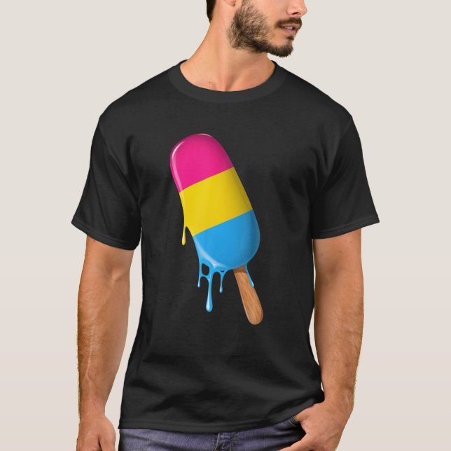 Pansexual Ice Cream Pansexual Flag LGBTQ Pansexual T-Shirt (Front)
